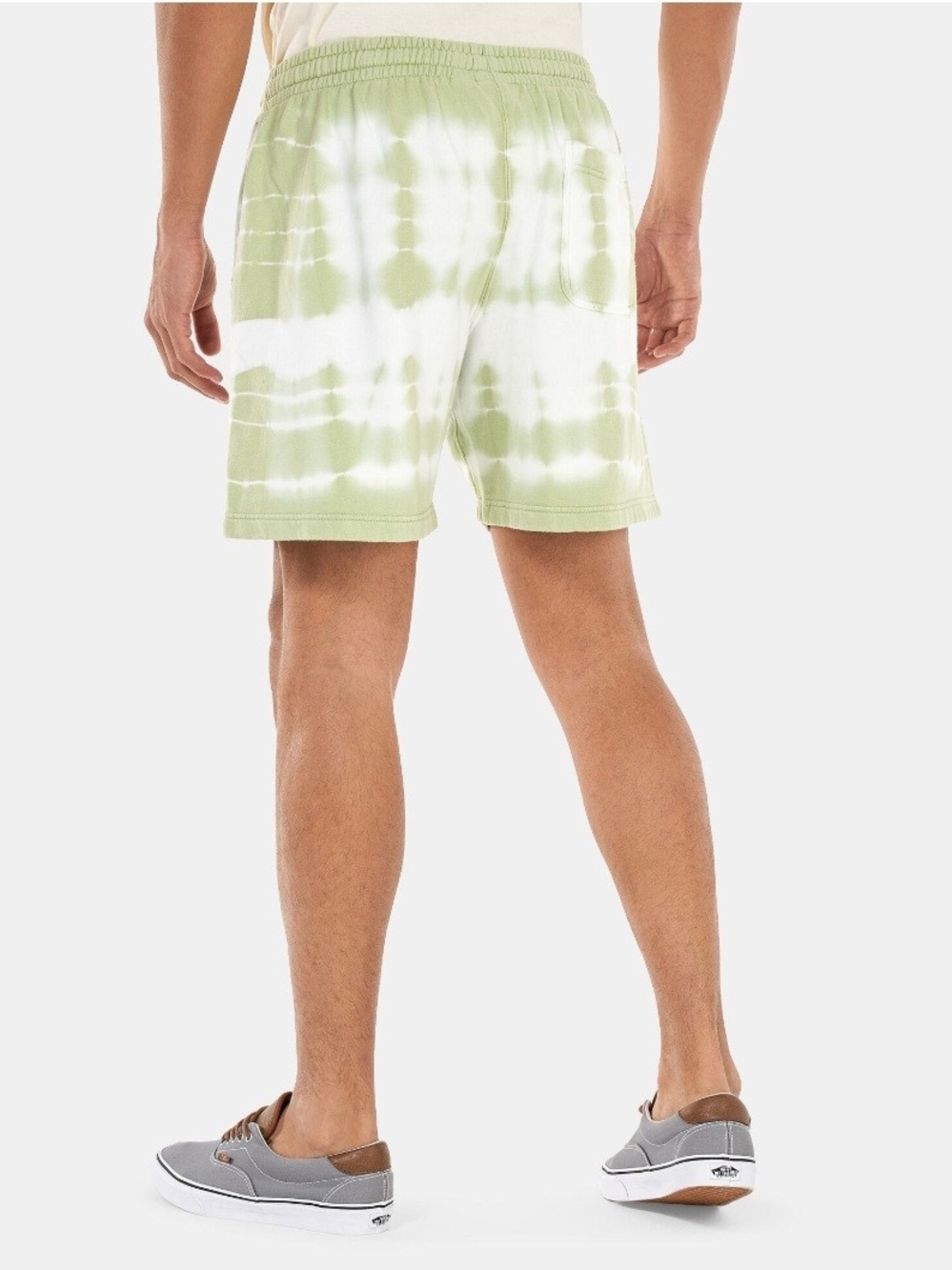 Vans Peace of Mind Tie Dye Fleece Shorts Men's Small NWT Green White Drawstring - Picture 2 of 14